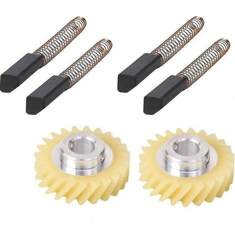 Engrenage à vis sans fin pour mélangeur pour support Kitchenaid et 2 paires de brosses à moteur