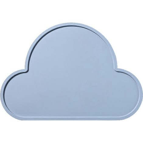 Tapis d'alimentation pour animaux (chien/chat) - Tapis en silicone nuage antidérapant et imperméable - Bleu (1/5)