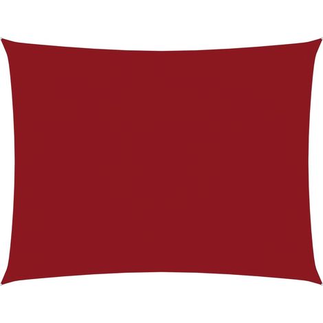 Vela parasol rectangular de tela Oxford 35 x 45 m roja 020009647