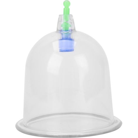 Ventouse transparente réutilisable en silicone, ventouses de massage anti-douleur pour dos, jambes, cou, lot de 2 (1/5)