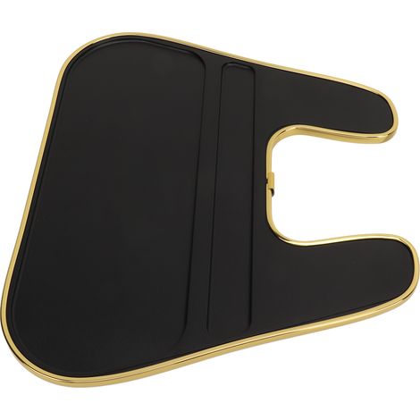 Tableau volant multifonction, organiseur d'espace entre sièges auto, vide-poche voiture anti-chute, accessoire Tesla Model 3/Y, bord doré, noir, plateau de travail (1/5)