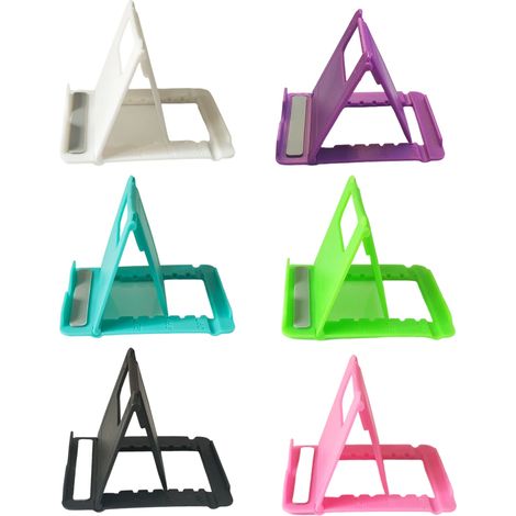 6PACK Bureau Téléphone portable Support, Portable Universel Bureau Support pour Tous Portable Intelligent Téléphone Tablette Afficha (1/5)