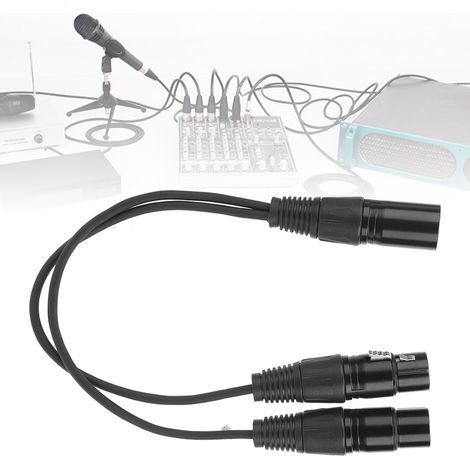 Câble Y XLR mâle double femelle pour équipement audio professionnel (1/5)