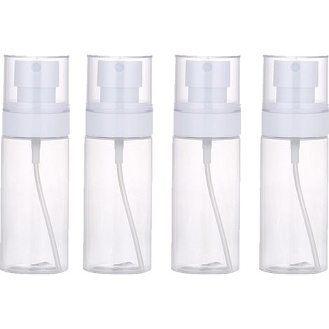 Flacon Pulvérisateur Réutilisable - 30 ml 60 ml 80 ml 100 ml - Transparent - Pour Parfum Huile Essentielle Désinfectant - Lot de 4 (1/5)