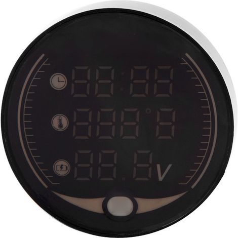 Thermomètre électronique numérique 3 en 1 pour moto : voltmètre, minuteur et thermomètre. (1/5)