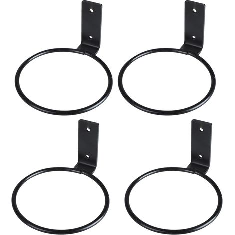 Lot de 4 supports muraux pour plantes suspendues, en métal, avec anneaux de fixation pour pots de fleurs, pour la décoration intérieure et extérieure. (1/5)