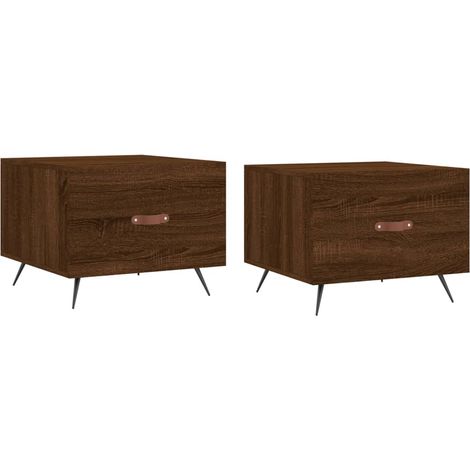Maison Exclusive - Tavolini Salotto 2 pz Rovere Marrone 50x50x40 Legno Multistrato