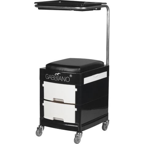 Helper - sgabello pedicure 16 plus nero/bianco (1/5)