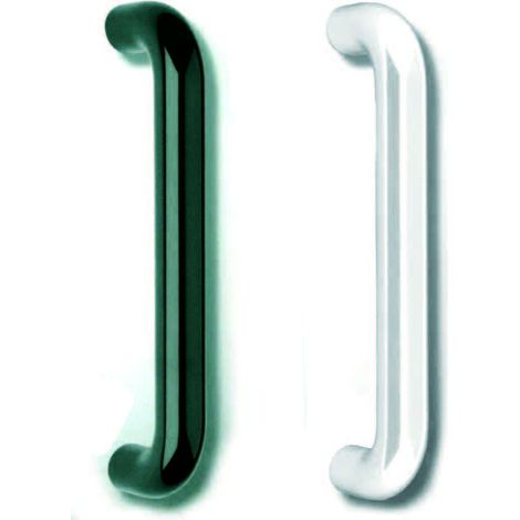 Maniglione diritto in nylon - mm.333x33x86h. - interfori mm.300 colore bianco - 4 pz