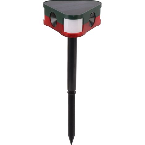 Répulsif solaire pour animaux à longue portée, avec alarme sonore et lumineuse, capteur infrarouge extérieur et télécommande pour verger (1 W, 5 V). (1/5)