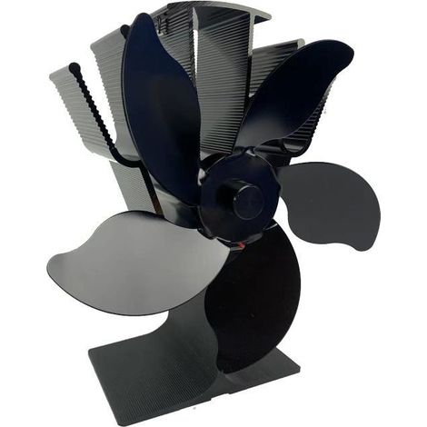 Ventilateur de poêle à bois-ventilateur de cheminée à énergie thermique à 5 pales-ventilateur silencieux pour poêle à bois/cheminée (1/4)