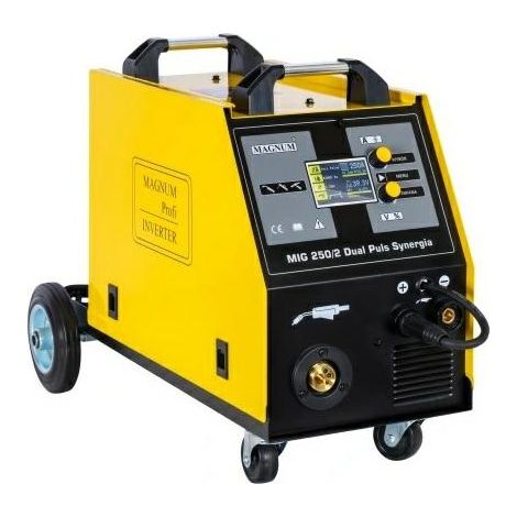 Półautomat inwerter magnum mig250/2 dual pulse synergia, mma, 230/400, 230v-200a/60%, 400v-250a/60%, 4x4, gp50, d300
