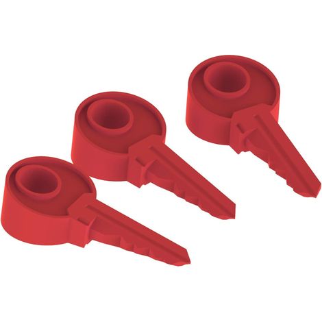 Fermaporta in silicone colorato per porte di casa - Maniglia paraurti per evitare danni alle pareti - 3 pezzi -Rosso (1/5)