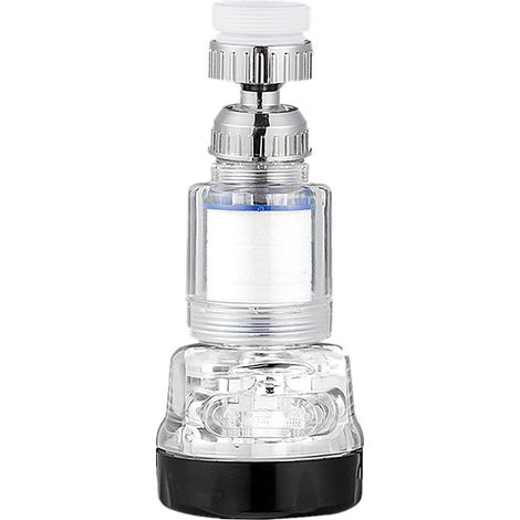 Aerator Robinet - 3 Modes Débit Eau - Rotation 360° - Compatible Robinets Ronds Cuisine Salle De Bain - 1 Pièce (1/5)