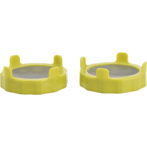 Set bestehend aus 4 grünen Stahl-Keimdeckeln2 + grünen Tropfschalen2, geeignet für 86 mm Weithals-Einmachgläser (1/5)