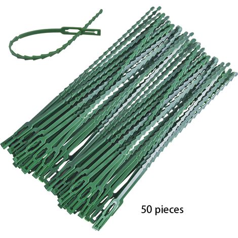 150pcs 230mm Attaches de Plantes Réglables de Jardinage Attaches Réglables Serre Câbles Lien de Serrage en Plastique Réutilisable pour (1/5)
