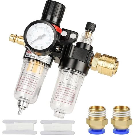 1/4-Zoll-Druckluftdruckminderer, Druckluft-Wasserabscheider