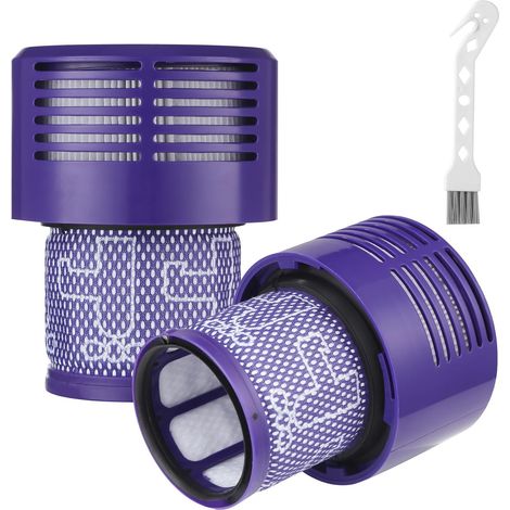 2 Filtre Pour Dyson V10,avec 1 brosse de nettoyage,Filtre de remplacement lavable pour Dyson V10 Cyclone Series, V10 Absolute, V10 Animal, V10 Total Clean, V10 Motorhead (V10-2PCS) (1/5)