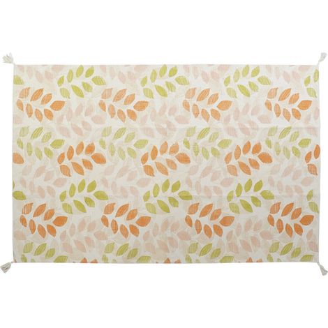 DKD Home Decor Tapis Beige Multicouleur Feuille 120x180 cm (1/4)