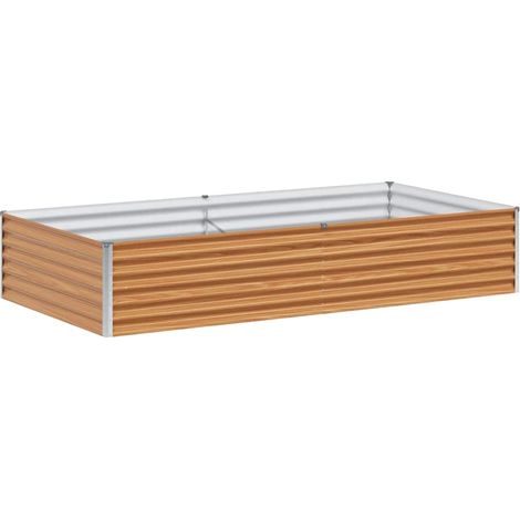 Fioriera da giardino Letto rialzato da giardino 195 x 100 x 36 cm Acciaio zincato (1/5)