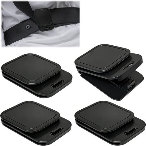 Lot de 4 clips de ceinture de sécurité, 7,4 cm de large, réglables, antidérapants, confortables à porter, universels pour voitures, SUV, camping-cars, monospaces (1/2)