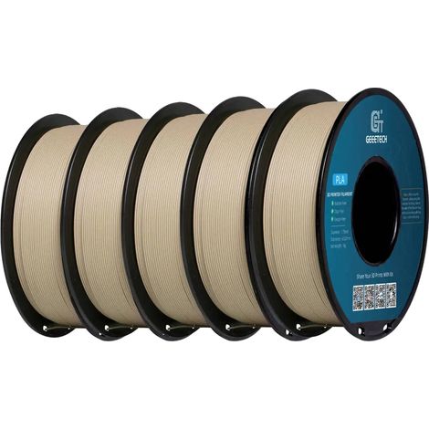 Filamento PLA, diametro 1,75 mm, ad alta resistenza e rigidità, colore noce nero. (1/2)
