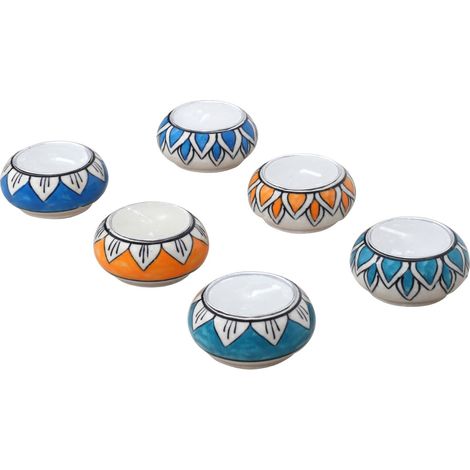 Bougeoirs décoratifs en bois, ensemble de 6 unités, idéaux pour la décoration de la maison, les cadeaux et les événements spéciaux