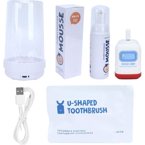 Brosse à dents électrique ultrasonique en forme de U, étanche, recharge USB, avec gobelet à dentifrice (1/5)