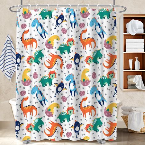 Rideau de bain en polyester 180x180 avec 12 œillets polyester pour salle de bain pour idée cadeau pour pendaison de crémaillère (1/5)