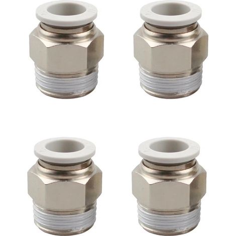 Connecteur Rapide d'air raccords Pneumatiques Rapides Dia LEMROE 4pcs 8mm(Blanc PT1/4) (1/5)
