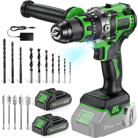 Brushless Perceuse Visseuse Devisseuse Percussion sans fil 21V (1/5)