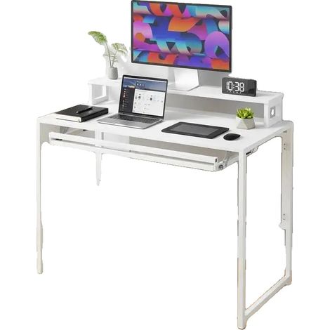 Scrivania per computer, design compatto, utilizzo versatile, verde militare (1/2)