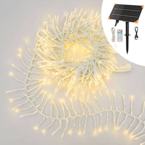 Guirlande lumineuse solaire Boa D12cm 5M mini500 LED blanc chaud câble blanc SMART Connect Lotti (1/5)