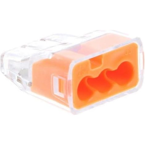 Connettore rapido SCP3 B10, ideale per il collegamento di cavi rigidi e multifilari, 3 poli, 4 mm, 32 A, 450 V, 88001008 /10 pz./