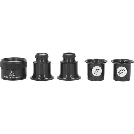 Lot de 5 loupes monoculaires 10x, 20x, 30x et 30x36 mm, multifonctionnelles, légères et portables.