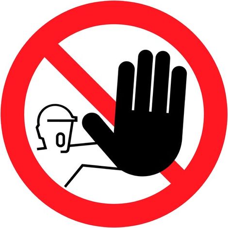 Marquage au sol antidérapant - 40 cm diametre - Accès interdit (1/2)