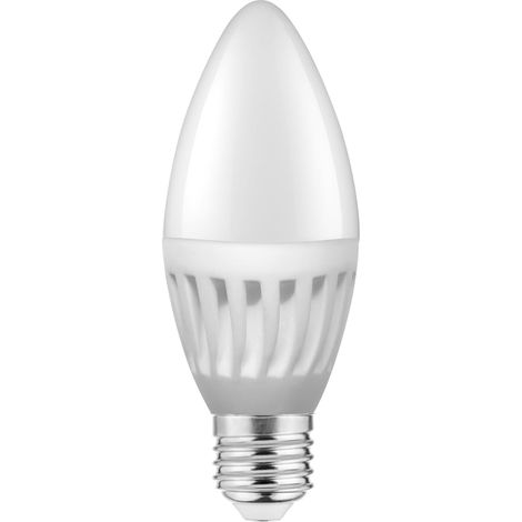 Ampoule LED Céramique C37, Culot E27, 10W (équivalent 72W), 1000lm, 4000K, Lumière Blanc Neutre, Haute Efficacité Énergétique, Dissipation Thermique Optimale