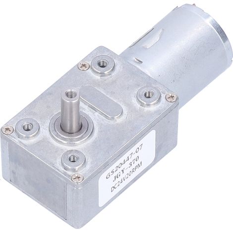24-V-Gleichstrom-Schneckengetriebemotor mit Regler, hohes Drehmoment, Miniaturgetriebe für Roboter und elektronische Schlösser, 24 V, 20 U/min (1/5)