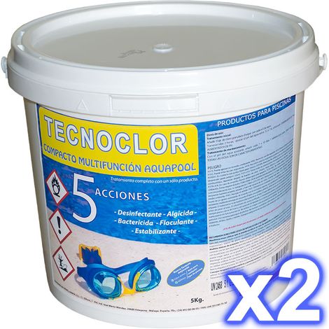 Confezione da 2 compresse di cloro 5 azioni 5 Kg c/u