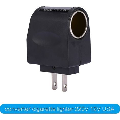 GARRYFIZH Alimentation murale AC à 12V DC chargeur de voiture allume-cigare convertisseur adaptateur prise américaine