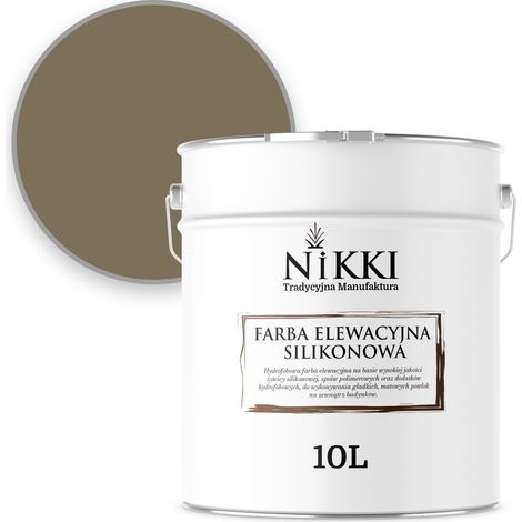 Vernice siliconica per facciate 5L kaki F455 resistente all'inverdimento