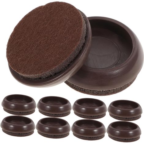 10 Coupelles De Roulette De Meuble Antidérapantes avec Tampons en Feutre Protection De Sol pour Canapés Bureaux Chaises Fauteuils Pianos 1.77 X 1.77 X 0.59 in (1/5)