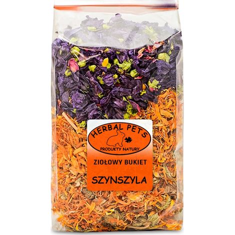Ramillete de hierbas para chinchillas, hierbas para mascotas, 100 g, hierbas naturales para animales. (1/2)