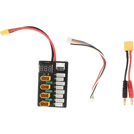 Plaque de charge parallèle XT60 Mini avec fusible 15A, compatible chargeurs B6/B6AC pour batteries 3S/4S universelles (1/5)