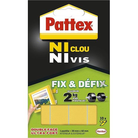 Pastilles Fixation Démontable, 10 Pastilles double face extra fortes (1/5)