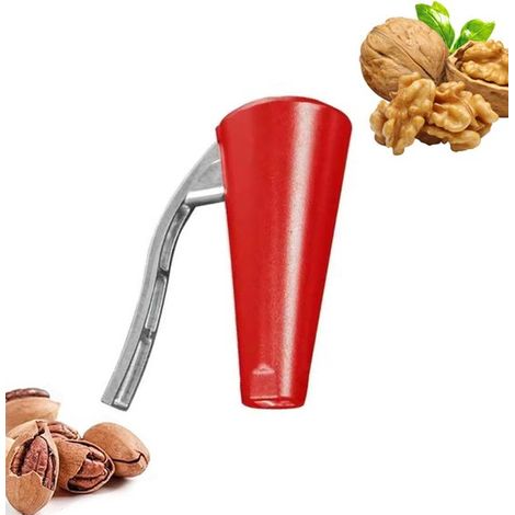 Cascanueces, Pelador de frutos secos, Pelador multifuncional, Aleación de aluminio, Mango cómodo, Fácil de pelar, castañas, Negro (1/5)
