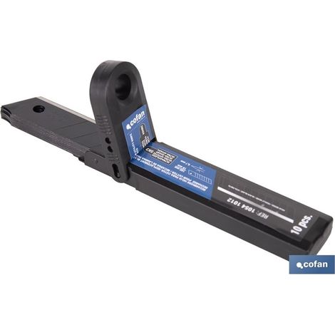 Lame di ricambio in acciaio SK2 65HRC, lunghe 10 cm e larghe 18 mm, nere per taglierini professionali (confezione da 10 pezzi)