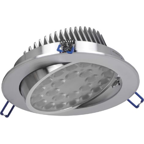 Faretto led da incasso orientabile con vetro opacizzato 24w 3000K luce calda (1/4)