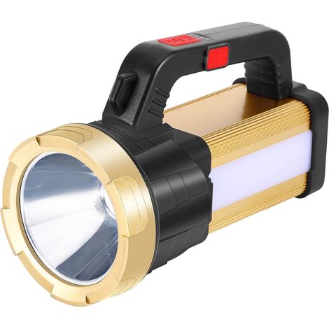 LaBlanc - Torcia LED ricaricabile super luminosa, 2 modalità di illuminazione, torcia LED con luce principale e luce laterale, lanterna portatile, torcia di emergenza per esterni (1/5)