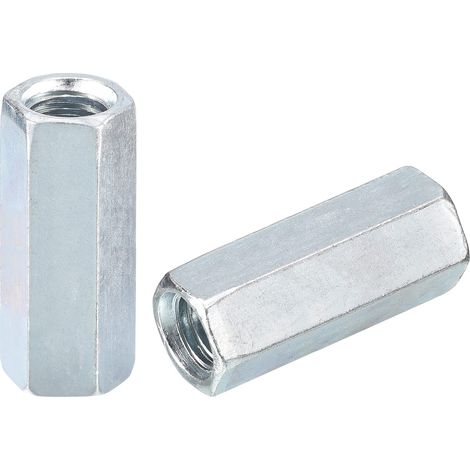 5pcs M10x14X35mm Raccord Écrous Galvanisé Fileté Tige Coupleur (1/5)